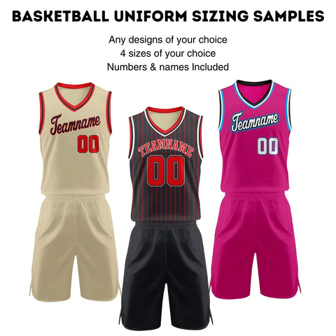 Basketball Uniform Sizing Samples Basketball Uniform Sizing Samples