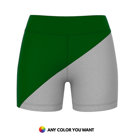 Split Color Spandex Shorts