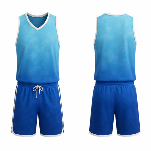 BBU-103 Blue Customizable Basketball Jersey With Optional Shorts BBU-103 Blue Customizable Basketball Jersey With Optional Shorts