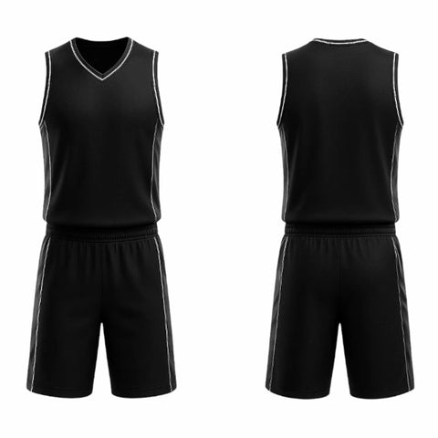 BBU-122 Black Customizable Basketball Jersey With Optional Shorts BBU-122 Black Customizable Basketball Jersey With Optional Shorts
