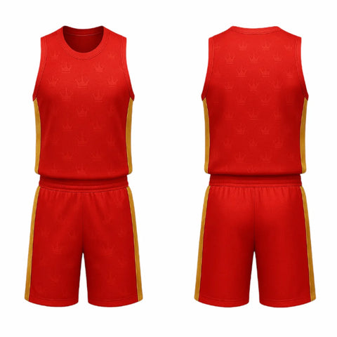 BBU-133 Red Customizable Basketball Jersey With Optional Shorts BBU-133 Red Customizable Basketball Jersey With Optional Shorts