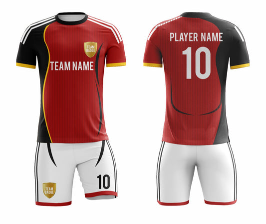 SB 1052 Red/White Sublimation Custom Soccer Jersey Adult & Youth Unisex