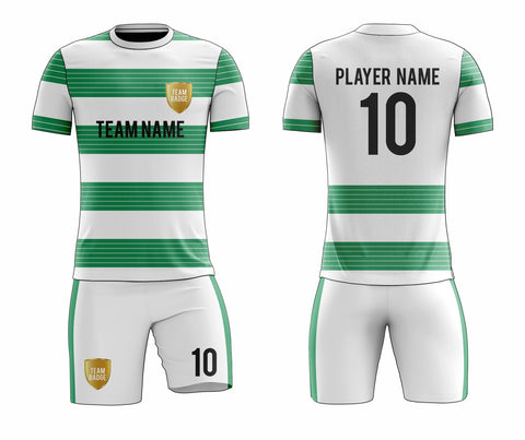 SB 1272 White and Green Sublimation Custom Soccer Jersey Adult & Youth Unisex SB 1272 White and Green Sublimation Custom Soccer Jersey Adult & Youth Unisex