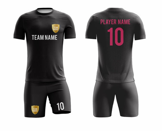 SB 12864 Black Sublimation Custom Soccer Jersey Adult & Youth Unisex