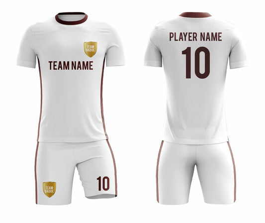 SB 12876 White Sublimation Custom Soccer Jersey Adult & Youth Unisex