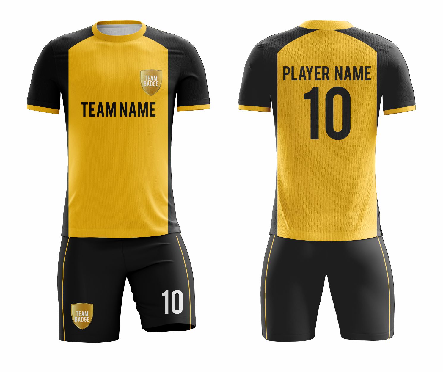 Yellow Custom Team Soccer Jerseys Order Custom Soccer Jerseys
