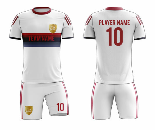 SB 12892 White Sublimation Custom Soccer Jersey Adult & Youth Unisex