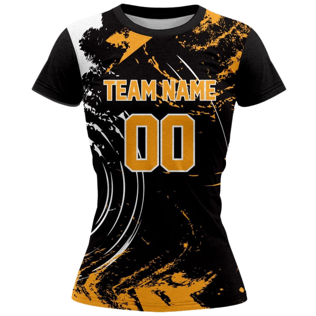 VJ117 Custom Black Volleyball Jersey - Adult & Youth Unisex