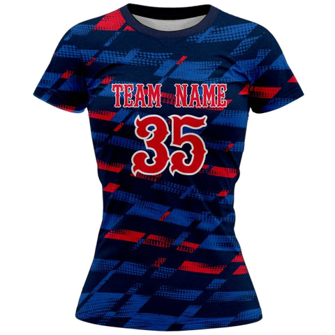 VJ123 Custom Blue Volleyball Jersey - Adult & Youth Unisex VJ123 Custom Blue Volleyball Jersey - Adult & Youth Unisex