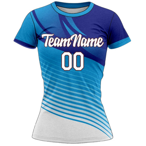 VJ108 Custom Blue Volleyball Jersey - Adult & Youth Unisex VJ108 Custom Blue Volleyball Jersey - Adult & Youth Unisex