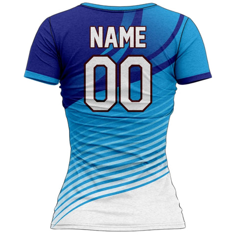 VJ108 Custom Blue Volleyball Jersey - Adult & Youth Unisex VJ108 Custom Blue Volleyball Jersey - Adult & Youth Unisex
