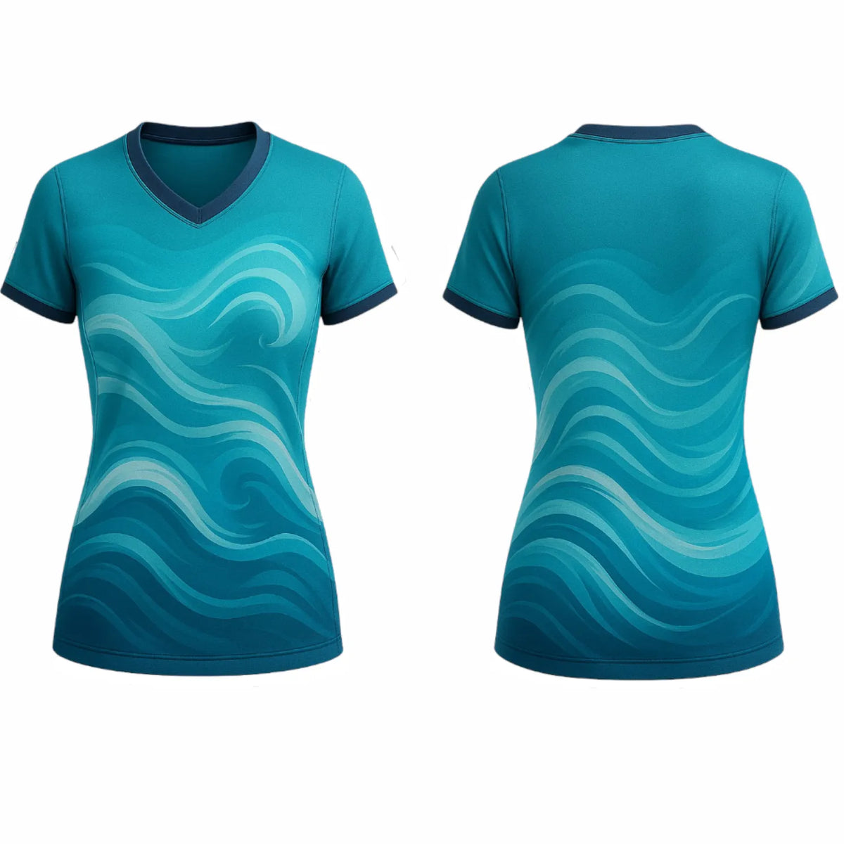 VJ159  Custom Blue Volleyball Jersey - Adult & Youth Unisex