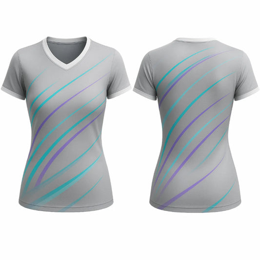 VJ186  Custom Gray Volleyball Jersey - Adult & Youth Unisex