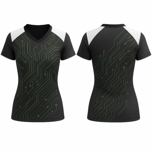 VJ190  Custom Black Volleyball Jersey - Adult & Youth Unisex