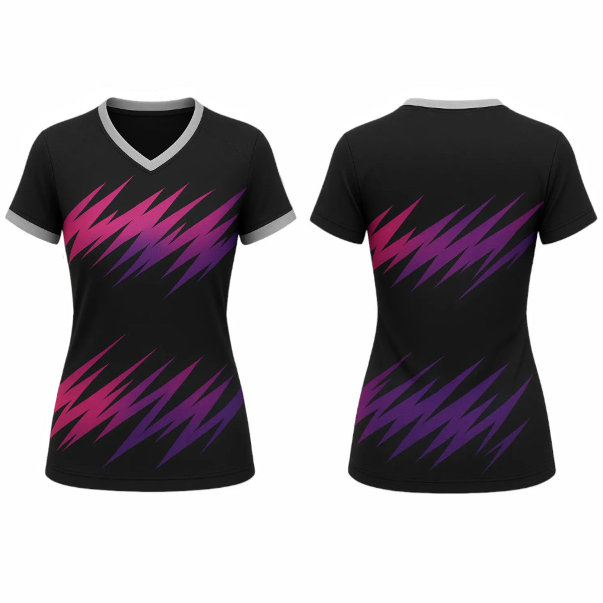 VJ191  Custom Black Volleyball Jersey - Adult & Youth Unisex