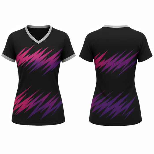 VJ191  Custom Black Volleyball Jersey - Adult & Youth Unisex