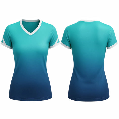 VJ153  Custom Teal Volleyball Jersey - Adult & Youth Unisex VJ153  Custom Teal Volleyball Jersey - Adult & Youth Unisex