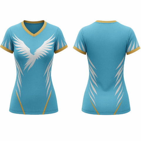 VJ152 Custom Blue Volleyball Jersey - Adult & Youth Unisex VJ152 Custom Blue Volleyball Jersey - Adult & Youth Unisex