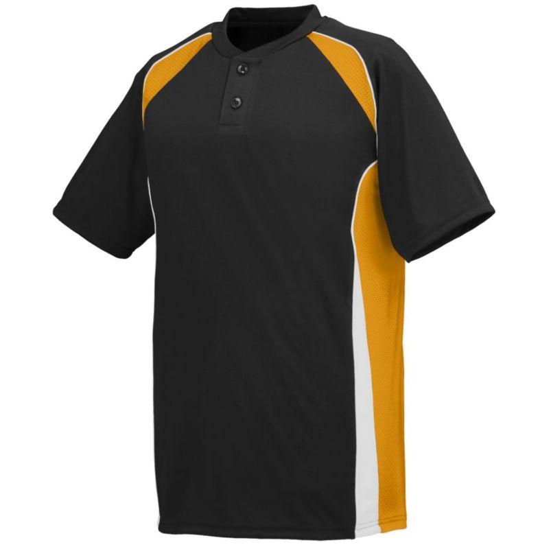Youth Base Hit Jersey Black/gold/white Baseball