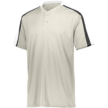 Youth Power Plus Jersey 2.0 Silver Grey/white/black Baseball