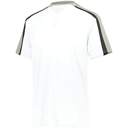 Youth Power Plus Jersey 2.0 White/silver Grey/black Baseball