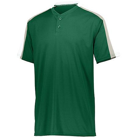 Youth Power Plus Jersey 2.0 Dark Green/white/silver Grey Baseball