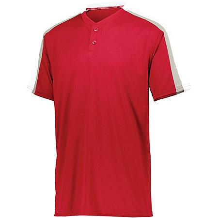Youth Power Plus Jersey 2.0 Red/white/silver Grey Baseball