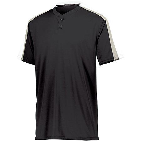 Youth Power Plus Jersey 2.0 Black/white/silver Grey Baseball