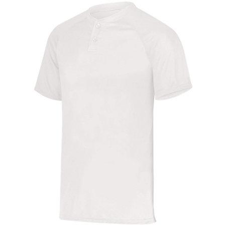 Youth Attain Two-Button Jersey White Baseball Youth Attain Two-Button Jersey White Baseball
