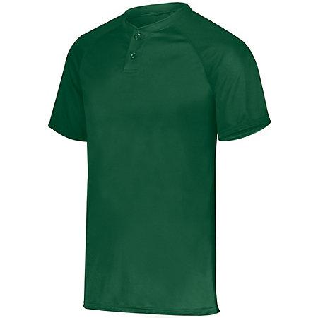 Youth Attain Two-Button Jersey Dark Green Baseball