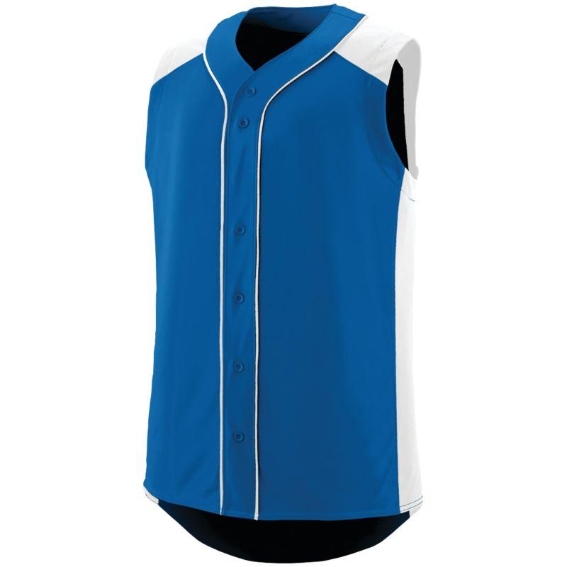Sleeveless Slugger Jersey Royal/white Adult Baseball
