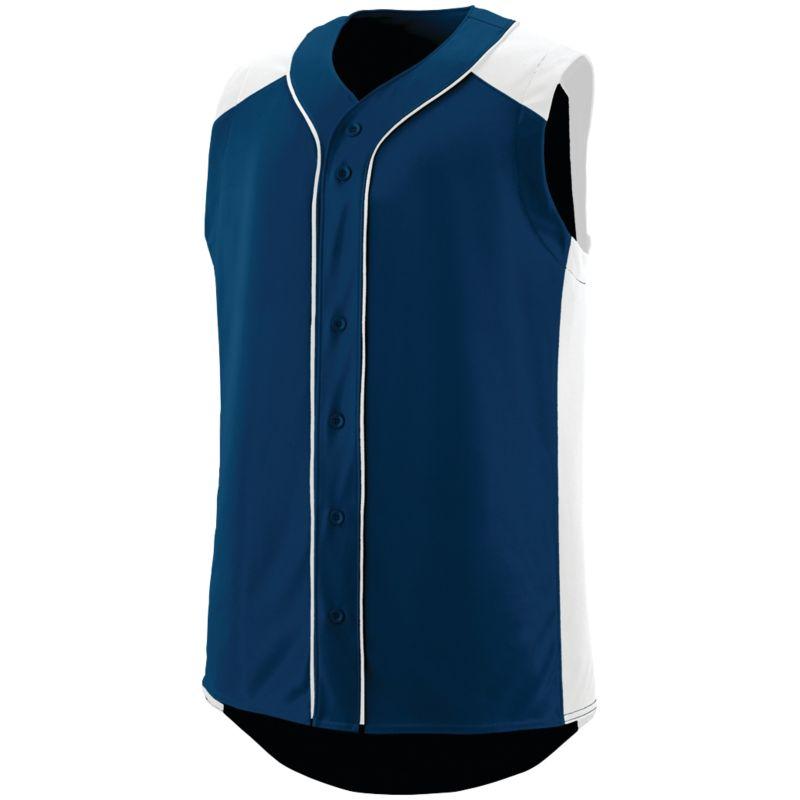 Sleeveless Slugger Jersey Navy/white Adult Baseball