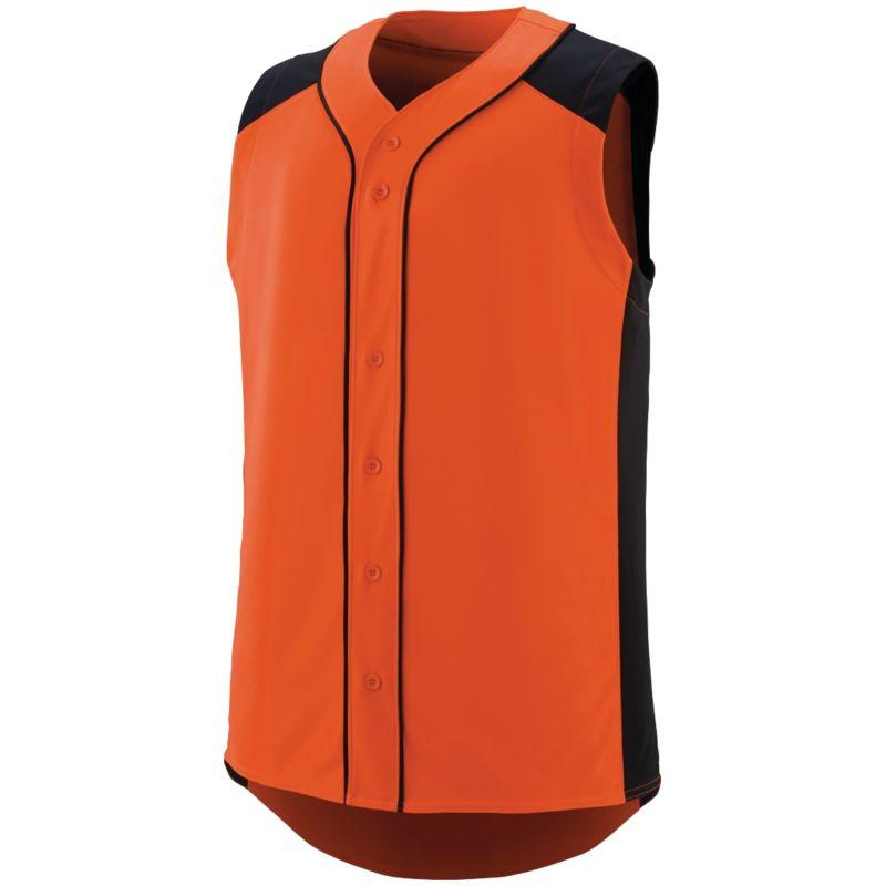 Sleeveless Slugger Jersey Orange/black Adult Baseball