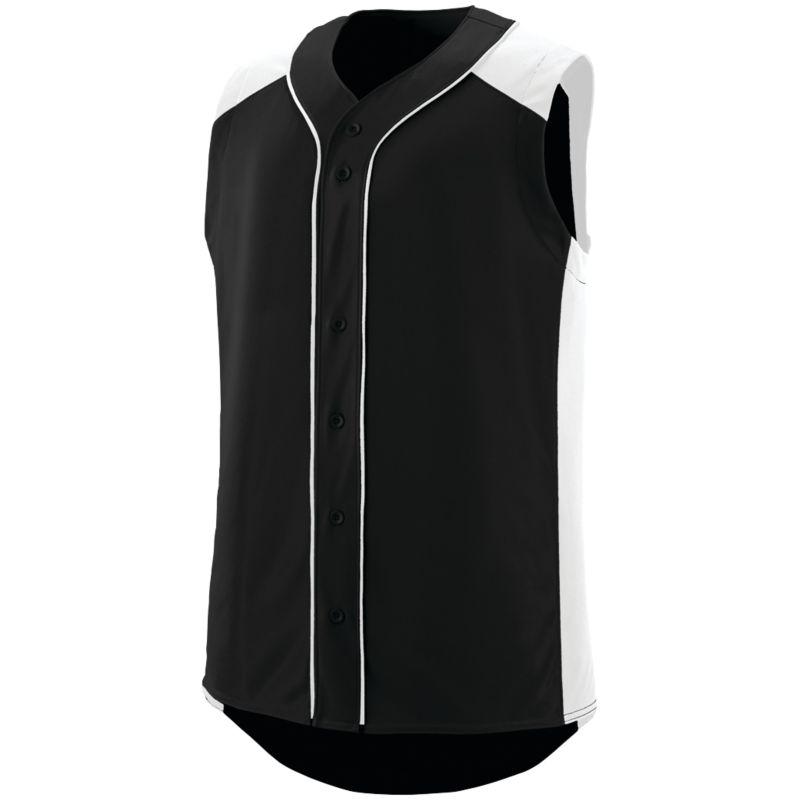 Sleeveless Slugger Jersey Black/white Adult Baseball