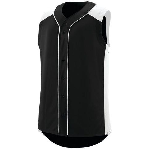 Sleeveless Slugger Jersey Black/white Adult Baseball Sleeveless Slugger Jersey Black/white Adult Baseball
