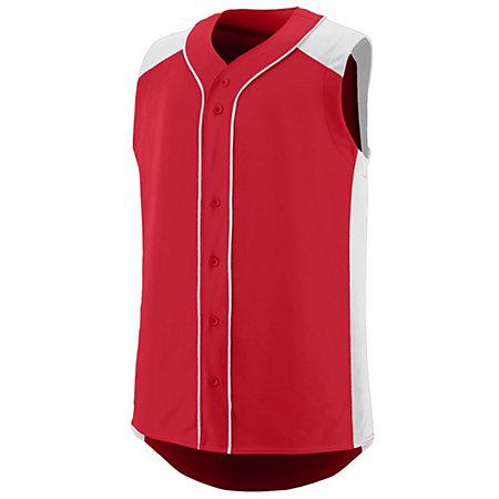 Youth Sleeveless Slugger Jersey Red/white Baseball