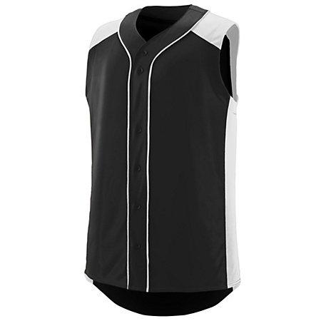 Youth Sleeveless Slugger Jersey Black/white Baseball