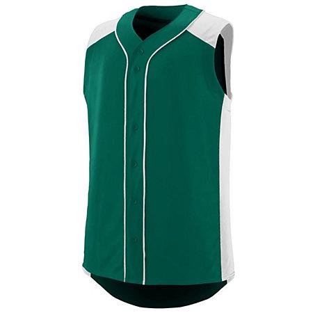 Youth Sleeveless Slugger Jersey Dark Green/white Baseball
