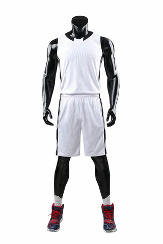 Alley White NS Customizable Basketball Jersey With Optional Shorts Alley White NS Customizable Basketball Jersey With Optional Shorts