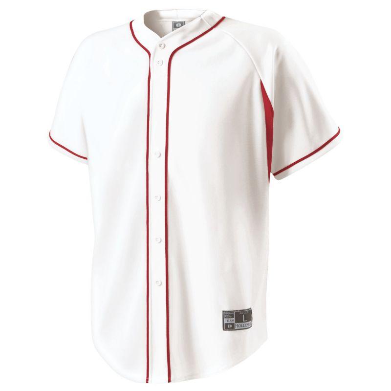 Ignite Jersey White/scarlet Adult Baseball