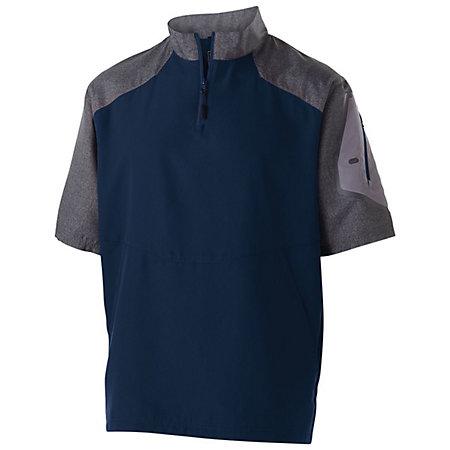 Raider Short Sleeve Pullover Carbon Print/navy Adult Baseball