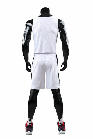 Alley White NS Customizable Basketball Jersey With Optional Shorts Alley White NS Customizable Basketball Jersey With Optional Shorts
