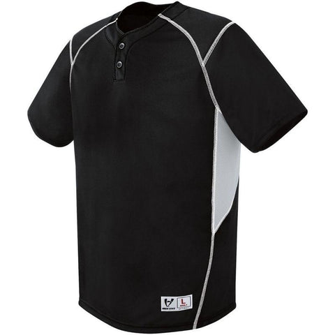 Youth Bandit Two-Button Jersey Black/silver Grey/white Baseball Youth Bandit Two-Button Jersey Black/silver Grey/white Baseball