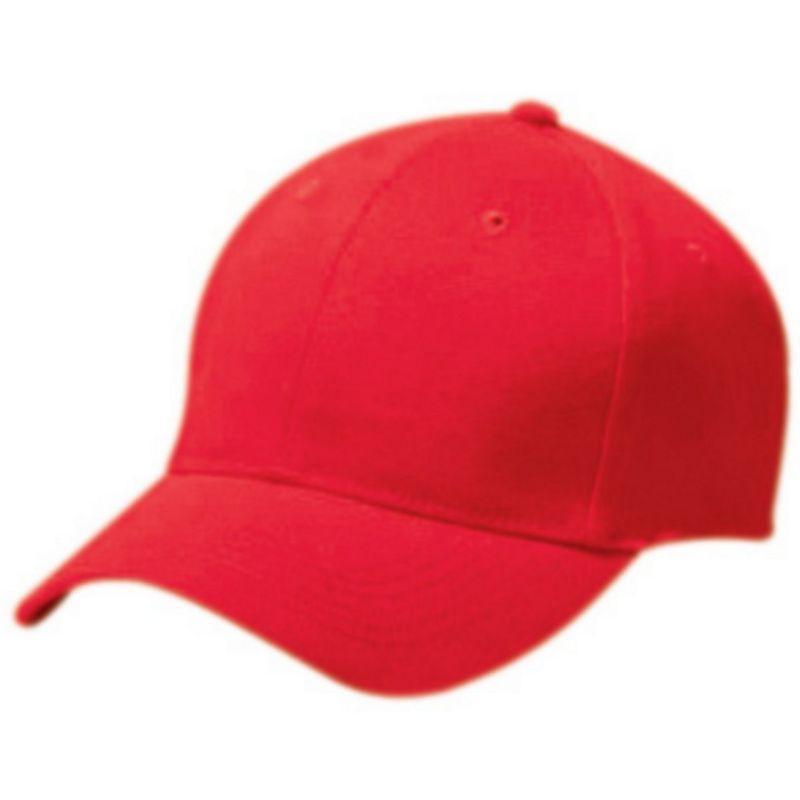 Adult Cotton Twill Six Panel Cap Scarlet Baseball