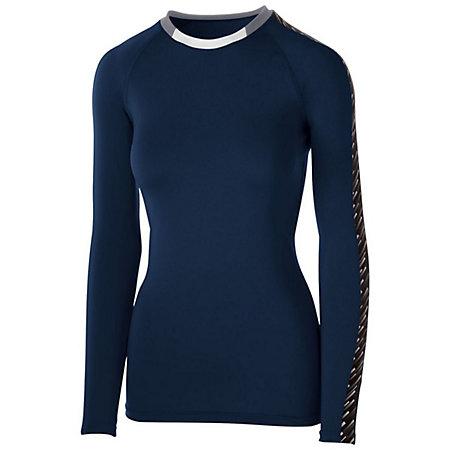 Girls Spectrum Long Sleeve Jersey Navy/graphite/white Youth Volleyball