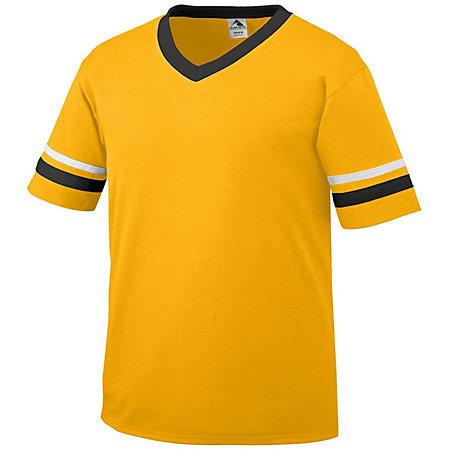 Sleeve Stripe Jersey Gold/black/white Adult Baseball Sleeve Stripe Jersey Gold/black/white Adult Baseball