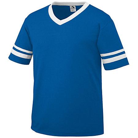 Sleeve Stripe Jersey Royal/white Adult Baseball