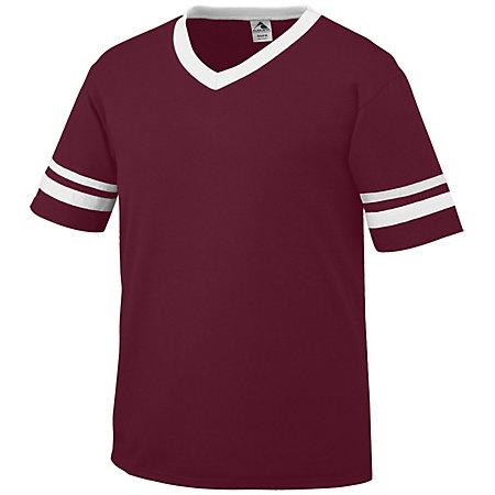Sleeve Stripe Jersey Maroon/white Adult Baseball