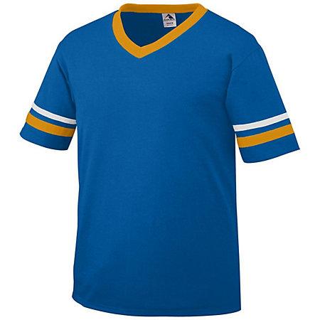 Sleeve Stripe Jersey Royal/gold/white Adult Baseball Sleeve Stripe Jersey Royal/gold/white Adult Baseball