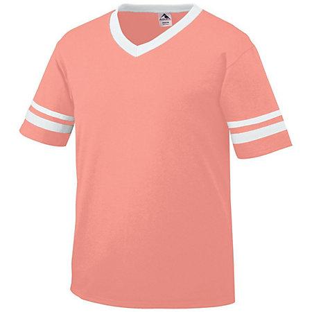 Sleeve Stripe Jersey Coral/white Adult Baseball